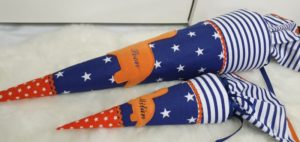 Schultüte Dino in Orange