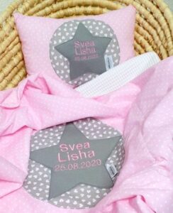 Babydecke mit Waffelstoff