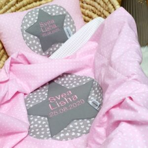 Babydecke mit Kissen Set Waffelstoff
