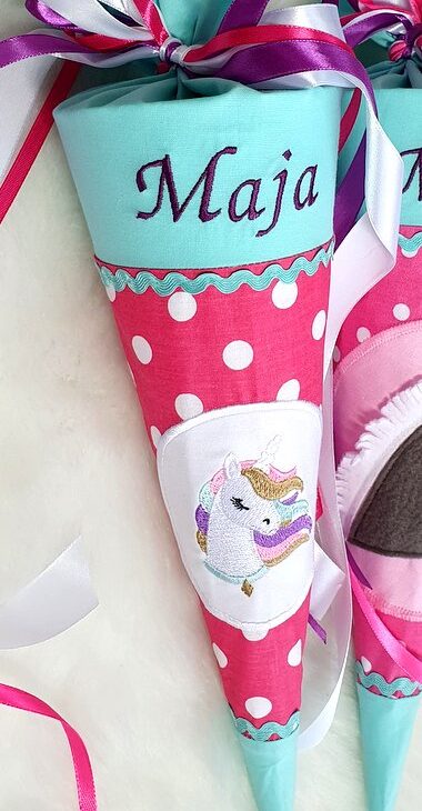 Schultüte Einhorn pink