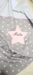 Babydecke mit Stern in Rosa