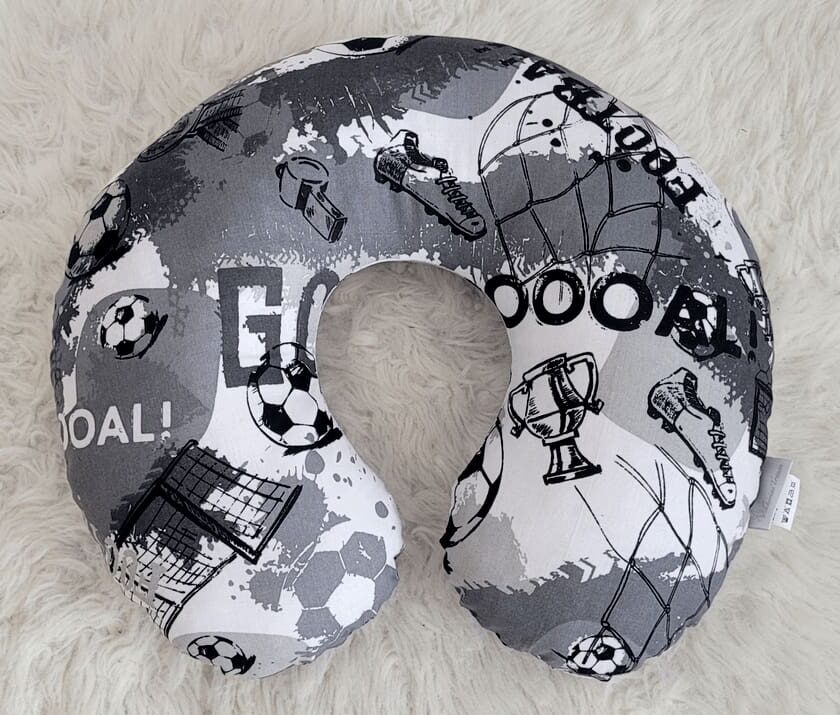 Nackenkissen Fussball grau