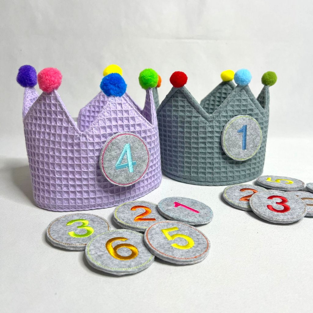 Geburtstagskrone Waffelstoff