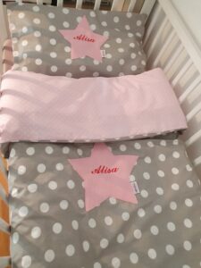 Bettwäsche Punkte rosa